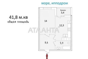 1-room apartment apartment by the address st. Krasnova (area 41,8 m²) - Atlanta.ua - photo 11
