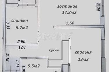 2-комнатная квартира по адресу ул. Краснова (площадь 60 м²) - Atlanta.ua - фото 17