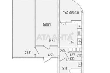 2-rooms apartment apartment by the address st. Krasnova (area 68,8 m²) - Atlanta.ua - photo 9