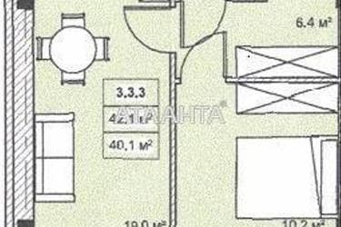 1-room apartment apartment by the address st. Bocharova gen (area 40,1 m²) - Atlanta.ua - photo 7