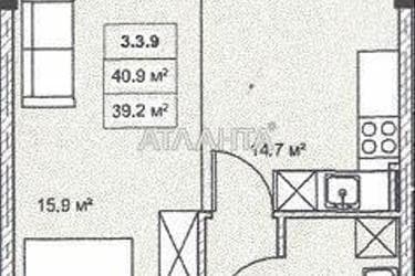 1-room apartment apartment by the address st. Bocharova gen (area 40,9 m²) - Atlanta.ua - photo 7
