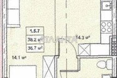 1-room apartment apartment by the address st. Bocharova gen (area 37,8 m²) - Atlanta.ua - photo 7