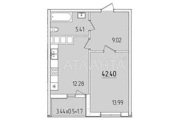 1-room apartment apartment by the address st. Krasnova (area 42,4 m²) - Atlanta.ua - photo 10