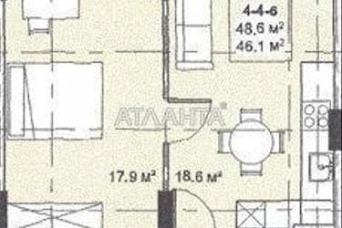 1-кімнатна квартира за адресою вул. Бочарова ген. (площа 46,1 м²) - Atlanta.ua - фото 8