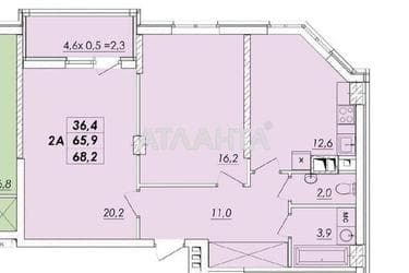 2-rooms apartment apartment by the address st. Ovidiopolskaya dor (area 68,2 m²) - Atlanta.ua - photo 14