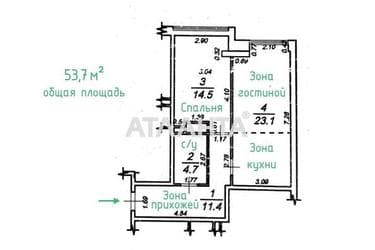 1-room apartment apartment by the address st. Frantsuzskiy bul Proletarskiy bul (area 53,7 m²) - Atlanta.ua - photo 29