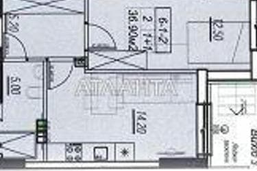1-кімнатна квартира за адресою вул. Бочарова ген. (площа 36,9 м²) - Atlanta.ua - фото 7