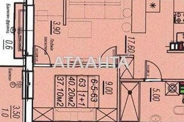 1-кімнатна квартира за адресою вул. Бочарова ген. (площа 37,1 м²) - Atlanta.ua - фото 8