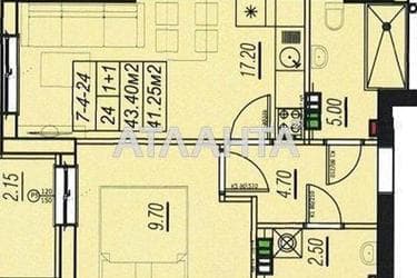 1-кімнатна квартира за адресою вул. Бочарова ген. (площа 41,3 м²) - Atlanta.ua - фото 9
