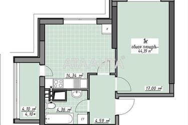 1-room apartment apartment by the address st. Glushko ak pr Dimitrova pr (area 44,3 m²) - Atlanta.ua - photo 6