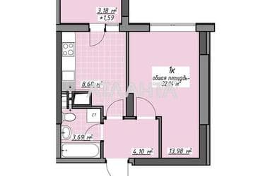 1-room apartment apartment by the address st. Glushko ak pr Dimitrova pr (area 32,0 m²) - Atlanta.ua - photo 6