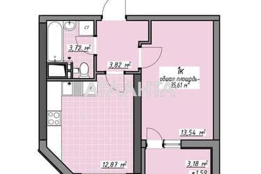 1-room apartment apartment by the address st. Glushko ak pr Dimitrova pr (area 35,6 m²) - Atlanta.ua - photo 10