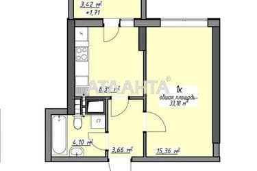 1-room apartment apartment by the address st. Glushko ak pr Dimitrova pr (area 33,2 m²) - Atlanta.ua - photo 22