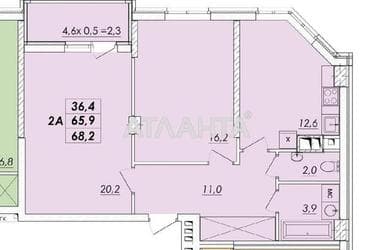 2-rooms apartment apartment by the address st. Ovidiopolskaya dor (area 68,2 m²) - Atlanta.ua - photo 11