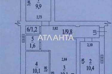 3-комнатная квартира по адресу ул. Бочарова ген. (площадь 65 м²) - Atlanta.ua - фото 28