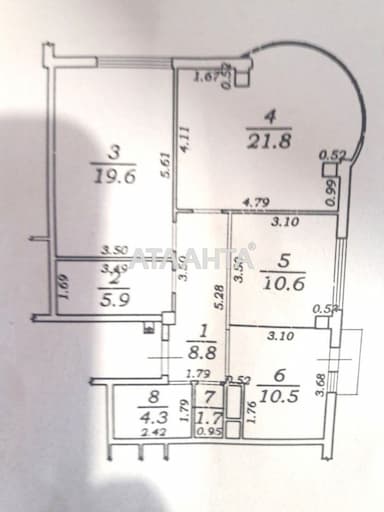 3-кімнатна квартира за адресою вул. Перлинна (площа 84 м²) - Atlanta.ua - фото 14