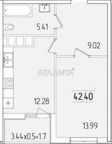 1-комнатная квартира по адресу ул. Краснова (площадь 43 м²) - Atlanta.ua - фото 6