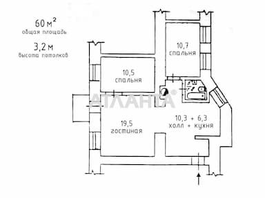 3-кімнатна квартира за адресою вул. Розумовська (площа 60 м²) - Atlanta.ua - фото 16