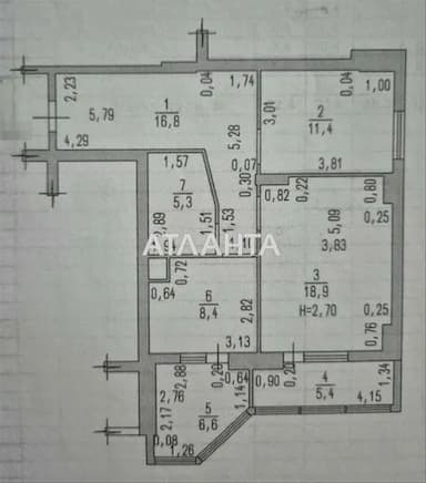 2-комнатная квартира по адресу ул. Радужный м-н (площадь 72,8 м²) - Atlanta.ua - фото 28