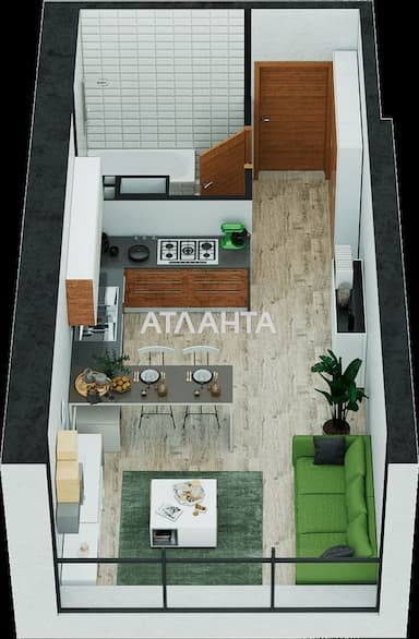 1-комнатная квартира по адресу Курортный пер. (площадь 29,9 м²) - Atlanta.ua - фото 33