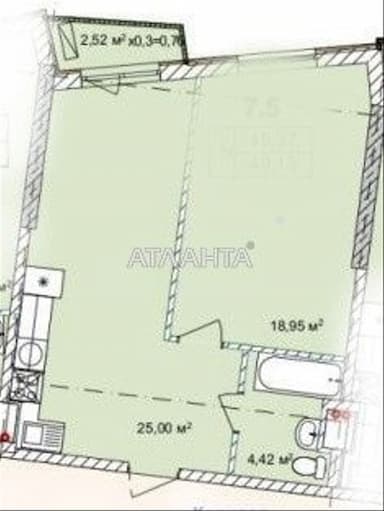 2-кімнатна квартира за адресою вул. Чубаївська (площа 47,7 м²) - Atlanta.ua - фото 32