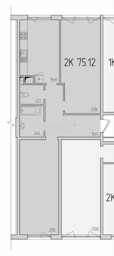 3-кімнатна квартира за адресою вул. Перлинна (площа 74,5 м²) - Atlanta.ua - фото 39
