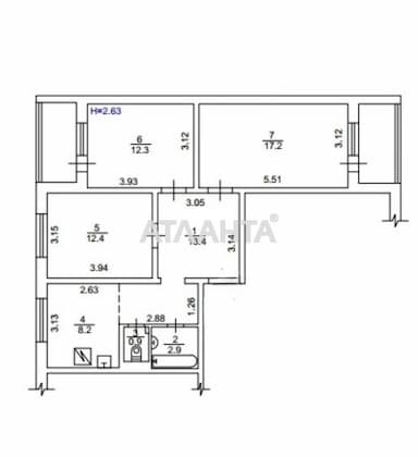 3-rooms apartment apartment by the address st. Evropeyskogo Soyuza prospprosp Pravdy (area 75,6 m²) - Atlanta.ua - photo 49