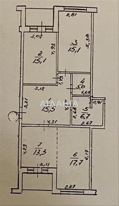 3-rooms apartment apartment by the address st. Parkovaya (area 91 m²) - Atlanta.ua - photo 30